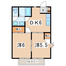 郡山駅 バス10分  中央工業団地北口下車：停歩3分 2階の物件間取画像